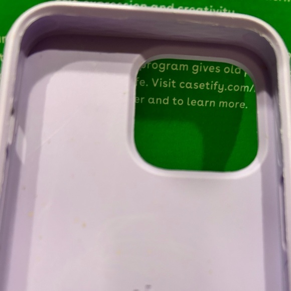 Gently loved used Casetify Purple bumper IPhone 13 Pro case - Picture 5 of 16